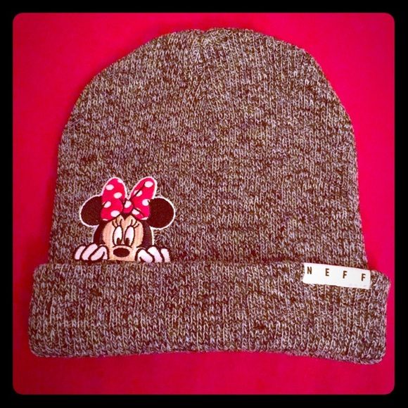 Neff Disney Collection Mickey Mouse Peek Cuffed Beanie Black Nwt